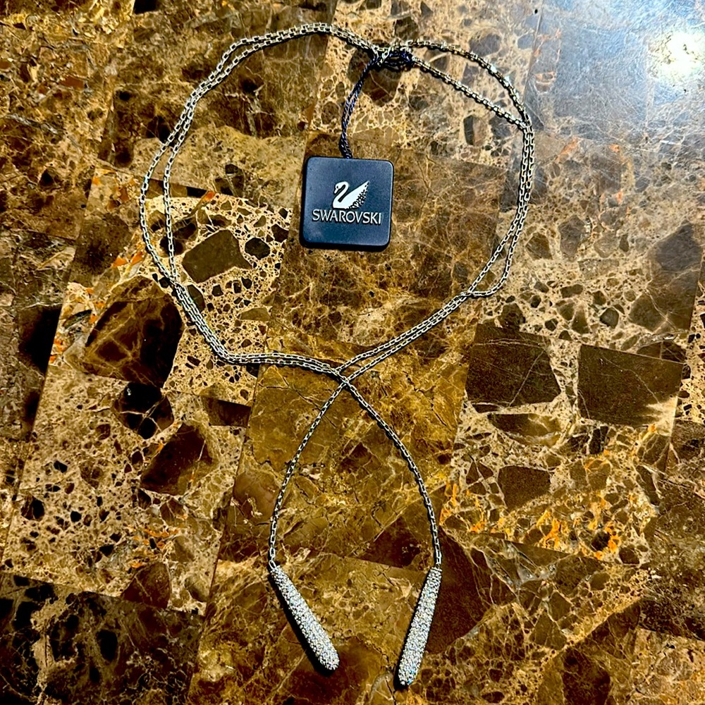 Swarovski Silver Scarf Necklace
